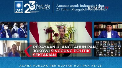 Perayaan Ulang Tahun PAN, Jokowi Singgung Politik Sektarian