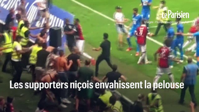 Nice-OM : violences sur le terrain après l'envahissement de supporters