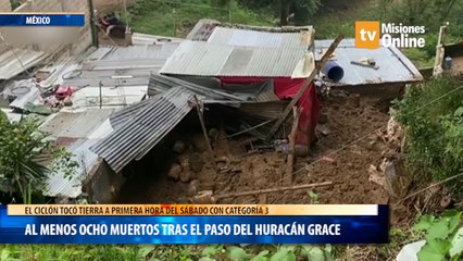 Al menos ocho muertos tras el paso del huracán Grace