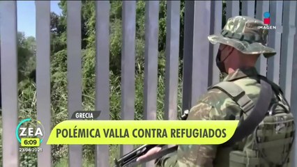 Grecia levanta valla para evitar la entrada de migrantes afganos