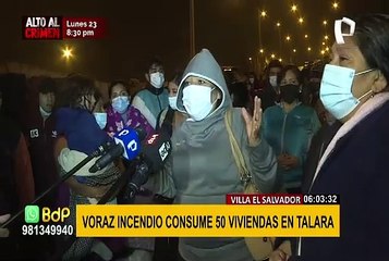 VES: familias afectadas por incendio en Talara piden ayuda