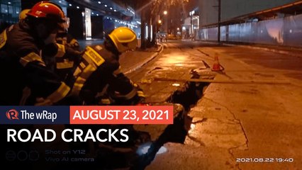Deep cracks appear in Ortigas road, Phivolcs and OCD asked to investigate