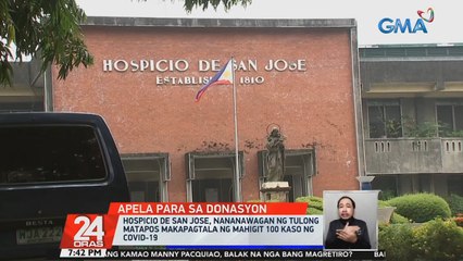 Hospicio de San Jose, nananawagan ng tulong matapos makapagtala ng mahigit 100 kaso ng COVID-19 | 24 Oras