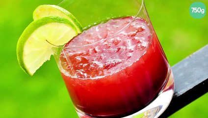 Cocktail vodka-fraise