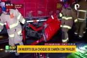Surco: accidente entre camión y tráiler deja a una persona fallecida
