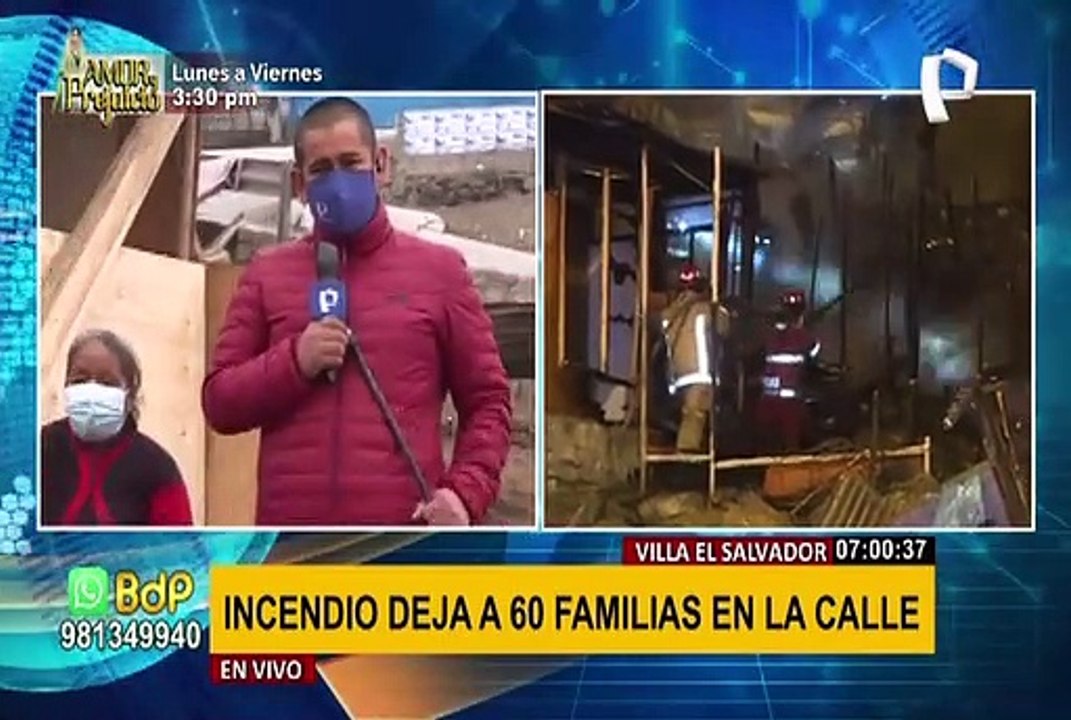 Incendio en VES deja 60 familias en estado vulnerable