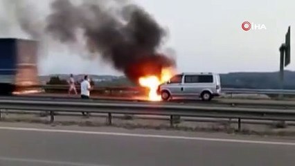 Bursa'da otobanda korku dolu anlar