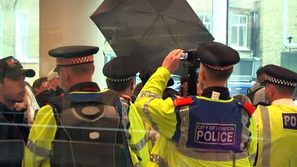 Anti-vaccine protesters storm ITN headquarters