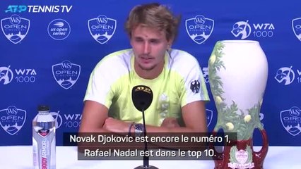 Cincinnati - Zverev : "Le tennis est dans une bonne période actuellement"