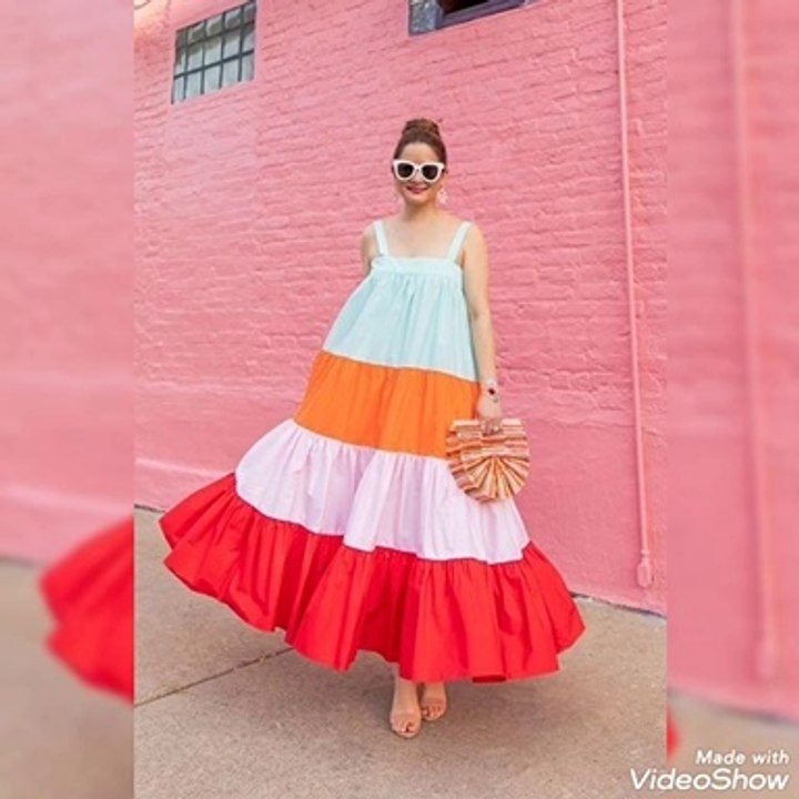 Stylish high quality 4 colors Skater Dresses middi style for girls