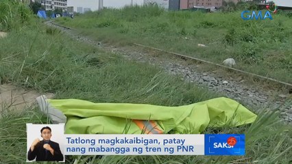 3 magkakaibigan, patay nang mabangga ng tren ng PNR | Saksi