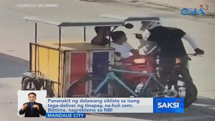 Pananakit ng 2 siklista sa isang taga-deliver ng tinapay, na-hulicam | Saksi