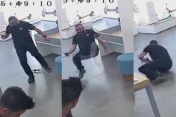 Fareyi görünce böyle düştü: İstemsizce bir hareket yaptım