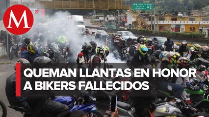 Así fue la rodada en honor a motociclistas que murieron en la México-Cuernavaca