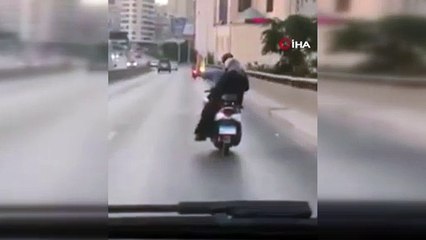 - Lübnan'da serum takılı hasta kadın motosikletle seyahat etti