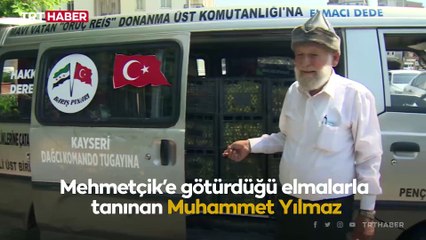Elmacı Dede'den Mehmetçiğe üzüm sürprizi