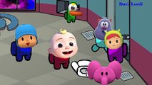 Among Us Pocoyo and Cocomelon distraction dance animation