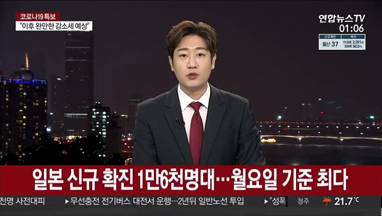 일본 신규 확진 1만6천명대…월요일 기준 최다