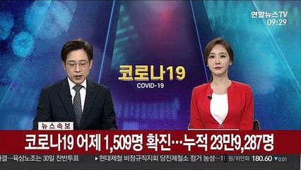 [속보] 코로나19 어제 1,509명 확진…누적 23만9,287명