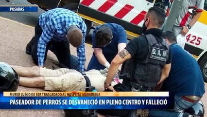 Un paseador de perros se desvaneció en pleno centro y falleció minutos después de llegar al hospital