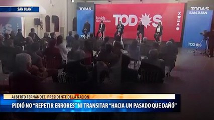 Pidió no “repetir errores” ni transitar “hacia un pasado que dañó”
