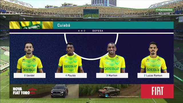 Palmeiras x Cuiabá (Campeonato Brasileiro 2021 17ª rodada) 1° tempo