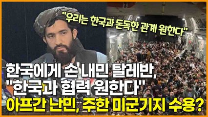 [네티즌 반응] 한국에게 손 내민 탈레반, "한국과 협력 원한다".. 아프간 난민, 주한 미군기지 수용?