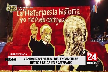 Independencia: vecinos a favor que se haya borrado mural de excanciller Héctor Béjar