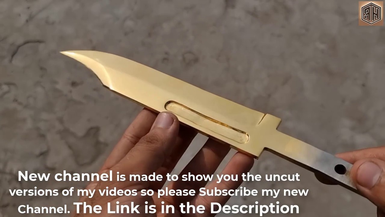 Forging  Rusting Old Bearing into a GOLD Combat KNIFE