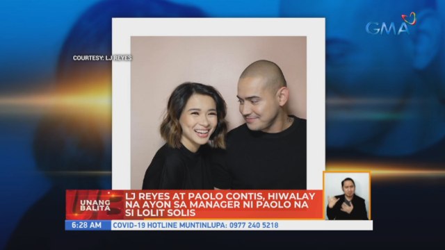 LJ Reyes at Paolo Contis, hiwalay na ayon sa manager ni Paolo na si Lolit Solis | UB