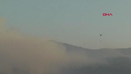 KAZ DAĞLARI'NDAKİ YANGINA HAVA MÜDAHALESİ YENİDEN BAŞLADI