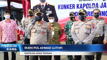 Kapolda Jawa Tengah Tinjau Vaksinasi 300 Buruh Pabrik di Purbalingga