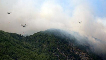Kazdağları'ndaki yangın söndürme çalışmaları devam ediyor