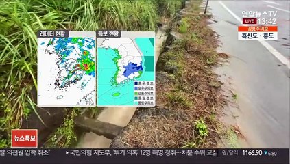 [날씨] 남부 호우특보…시간당 최대 70㎜ 폭우