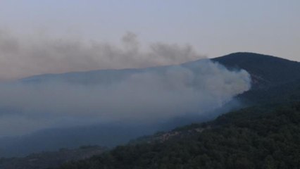 Kazdağları'ndaki yangın söndürme çalışmaları sabah saatleri itibariyle devam ediyor