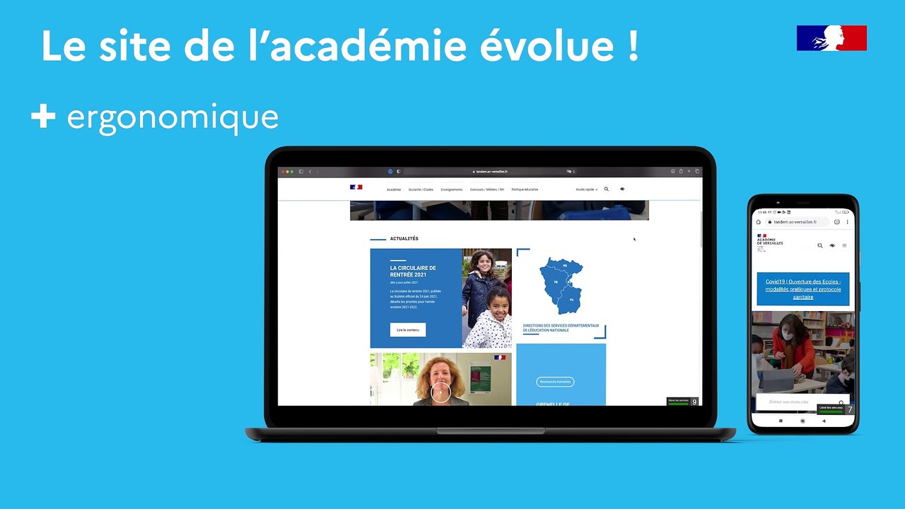 Le nouveau site de l'académie de Versailles