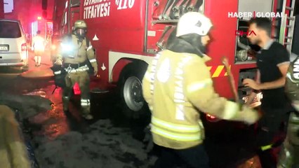 Kağıthane'de korkutan fabrika yangını!