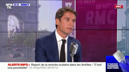 Gabriel Attal sur la vaccination: "Il n'y a pas d'autres obligations prévues à ce stade"