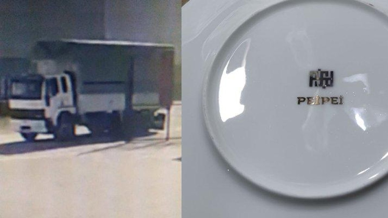 Kamyon dolusu porselen takımı çaldılar