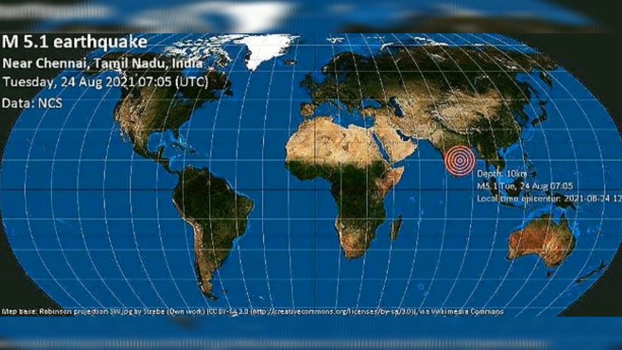 earthquake in chennai 2021