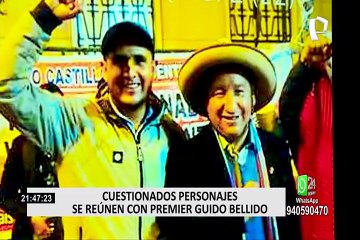 Cuestionados personajes se reúnen con el premier Guido Bellido