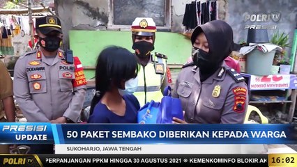 PRESISI Update : Kapolda & Polwan Polres Sukoharjo Bagikan Bansos di Pemukiman Padat Penduduk