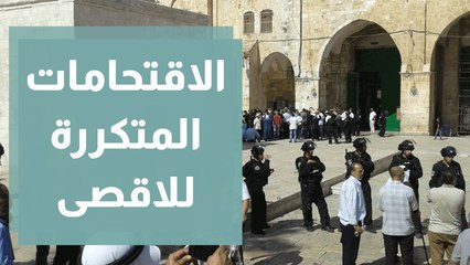 الاقتحامات المتكررة لباحات المسجد الاقصى المبارك