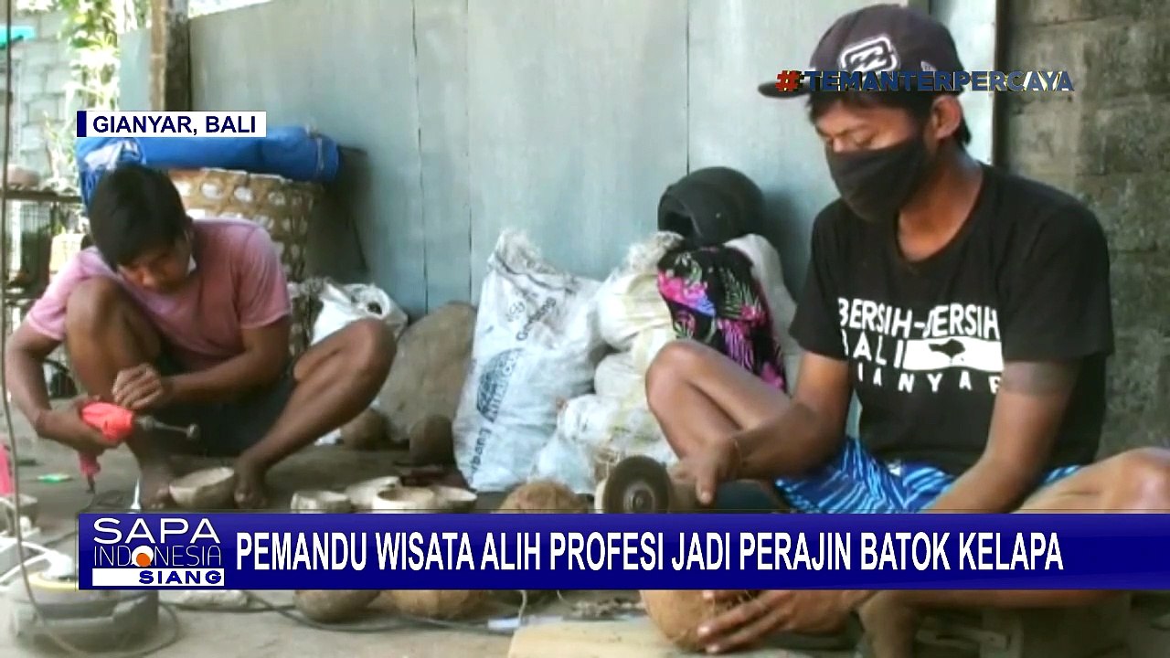 Tak Mau Berdiam Diri, Para Pemandu Wisata Dibali Banting Setir jadi Pengrajin Batok Kelapa