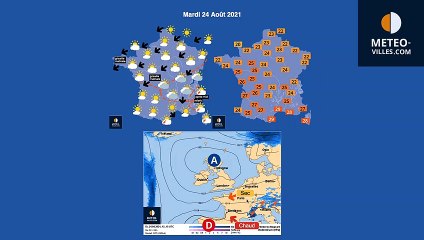 previsions météo du mardi 24 août 2021