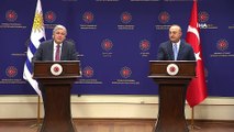 Bakan Çavuşoğlu ve Uruguaylı mevkidaşından ortak basın açıklaması