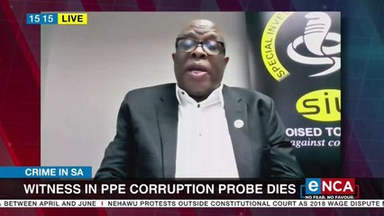 Key witness in PPE corruption probe slain