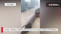 Perugia, nubifragio si abbatte sulla provincia: fiumi di acqua e fango a Villa Pitignano