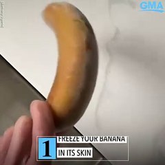 Easiest way to freeze and defrost bananas for speedy smoothie prep