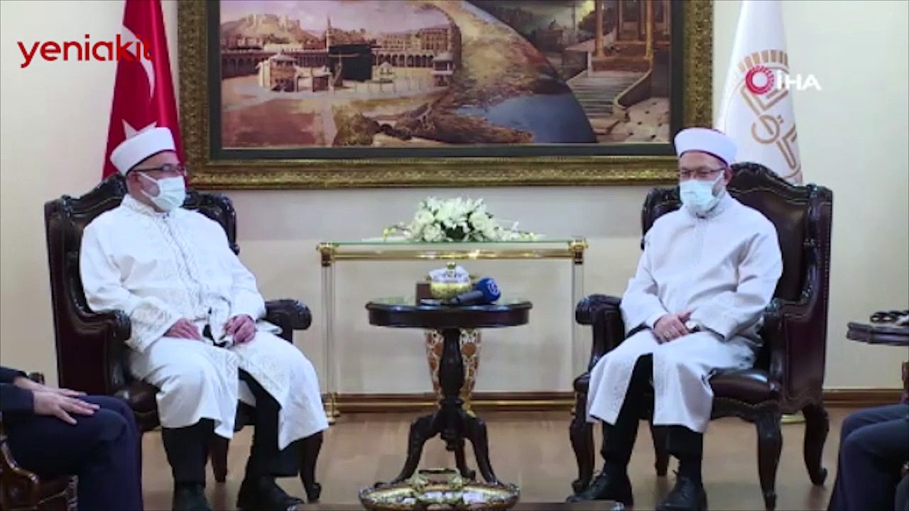 Diyanet İşleri Başkanı Erbaş, KKTC Din İşleri Başkanı Ünsal’ı kabul etti